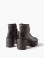 Thumbnail for your product : MM6 MAISON MARGIELA Platform Leather Ankle Boots - Black