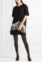 Thumbnail for your product : Charlotte Olympia Less Is More Metallic Jersey Over-the-knee Boots - Black
