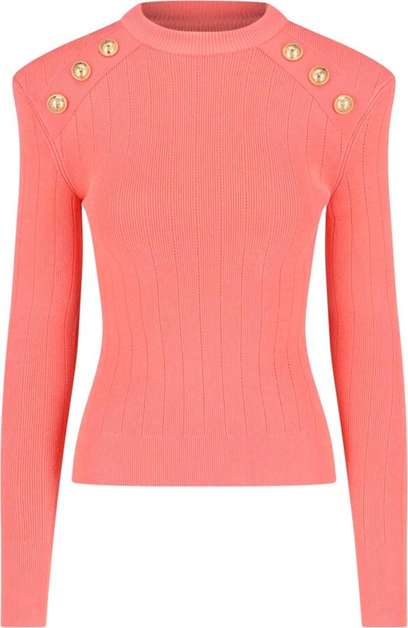 Balmain Women's Pink Sweaters | ShopStyle
