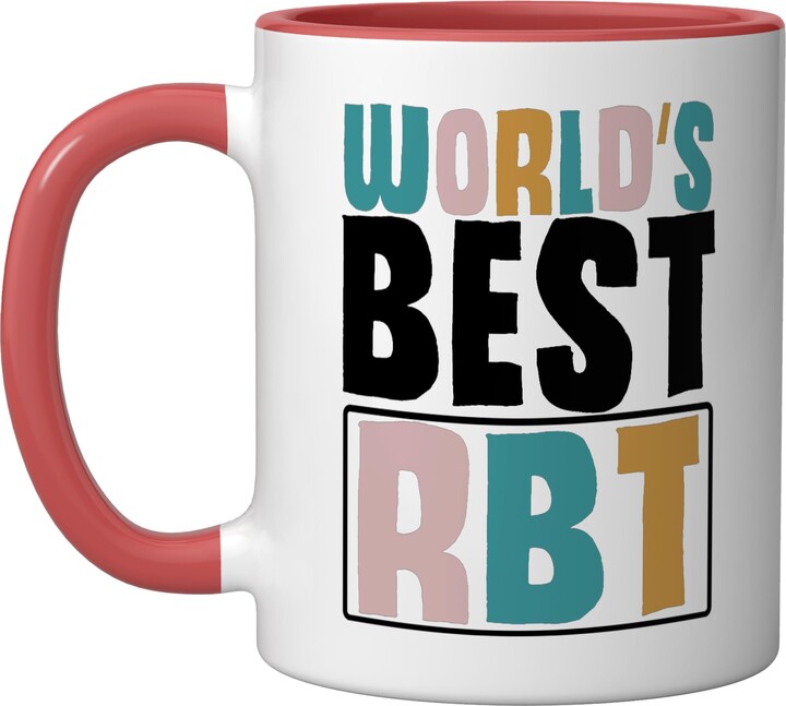 Registered Behavior Technician Training ABA RBT BT Therapist Behavioral Science Behavior Tech Ceramic Mug, Red/White