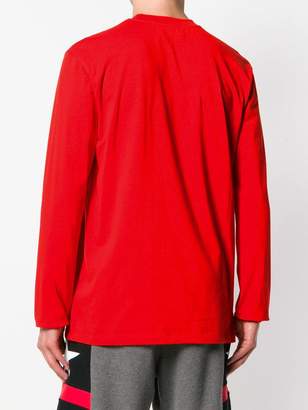MSGM colour-block fitted sweatshirt
