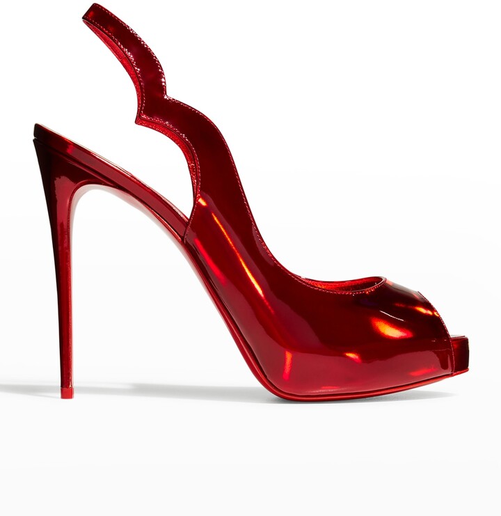 red bottom slingback