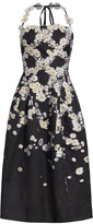 Thumbnail for your product : Oscar de la Renta Floral Fil Coupé Halter Dress