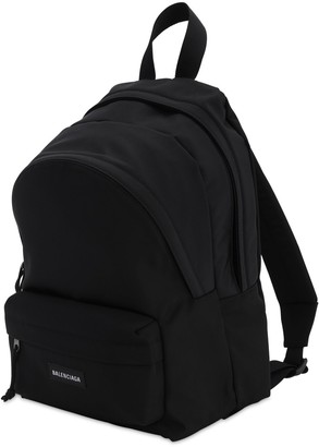 Balenciaga Double Explorer Nylon Backpack W/logo