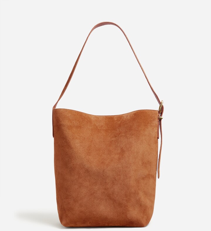 Madewell The Essential Bucket Tote in Suede ShopStyle