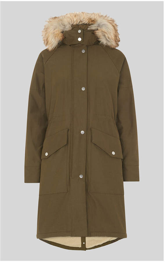 whistles green parka