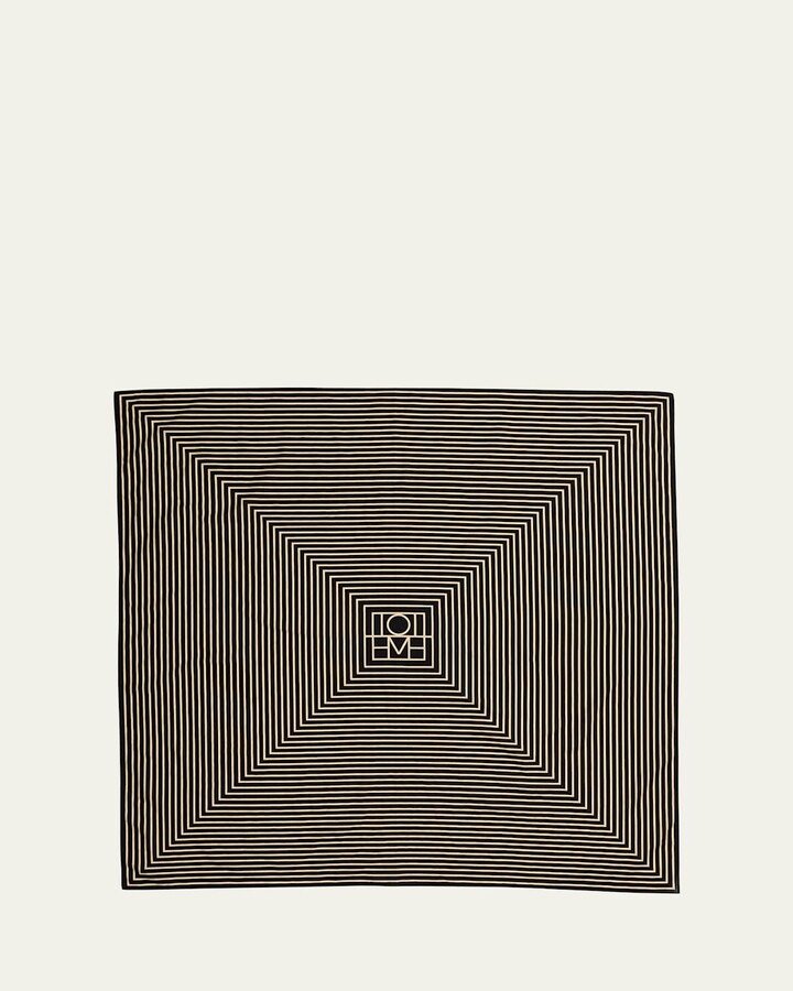 Totême Centered Monogram Silk Square Scarf