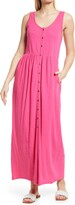 Thumbnail for your product : Caslon Casual Button Front Knit Maxi Dress