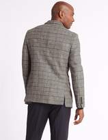 Thumbnail for your product : Marks and Spencer Pure Wool Checked Tailored Fit Jacket