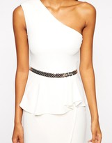 Thumbnail for your product : ASOS COLLECTION One Shoulder Pencil With Trim