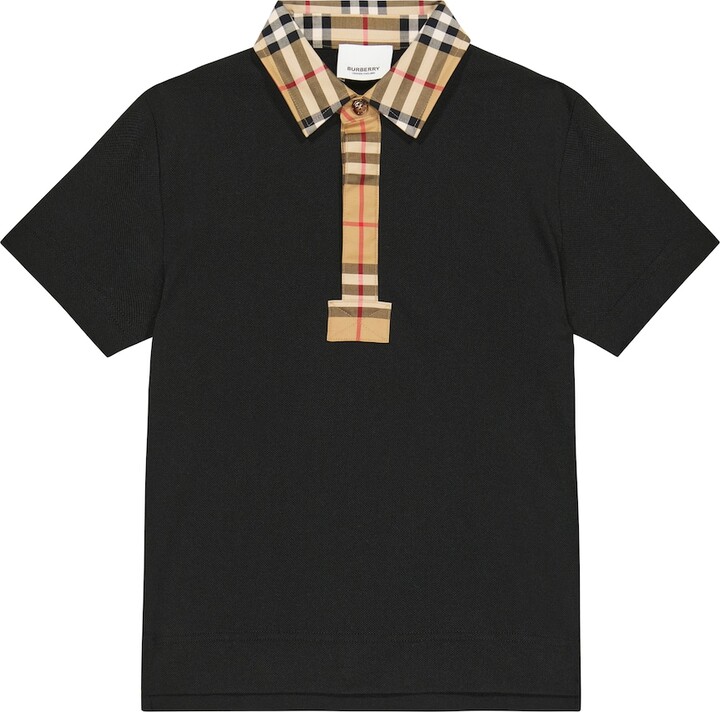 Burberry Children Vintage Check cotton polo shirt