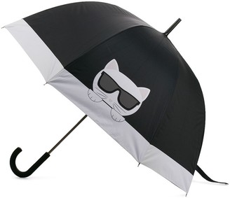 Karl Lagerfeld Paris Cat Face bicolour umbrella
