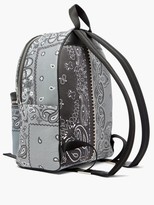 Thumbnail for your product : Amiri Bandana-print Whipstitched Cotton-canvas Backpack - Black White