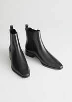 Thumbnail for your product : And other stories Square Toe Leather Chelsea Boots