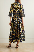Thumbnail for your product : Camilla Crystal-embellished Printed Organic Cotton-poplin Shirt Dress - Black