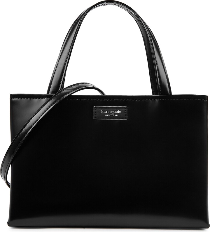 Kate Spade Sam Icon Small Black Patent Leather Tote - ShopStyle
