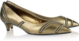 Thumbnail for your product : Giuseppe Zanotti Yvette zip-embellished metallic leather pumps