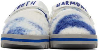 The Elder Statesman White & Blue Suicoke Edition Dyed Zavo Sandals