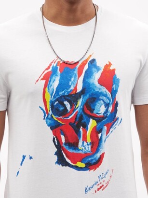 Alexander McQueen Skull-print Cotton-jersey T-shirt - White