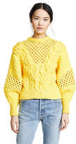 Thumbnail for your product : Prabal Gurung Claire V Neck Panel Knit Top