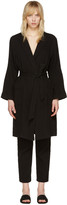 Thumbnail for your product : Raquel Allegra Black Gauze Short Trench Coat
