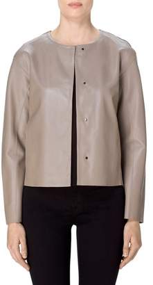 J Brand Cecelia Collarless Leather Jacket
