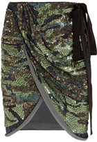 Thumbnail for your product : Isabel Marant Elmira sequined silk-georgette mini wrap skirt