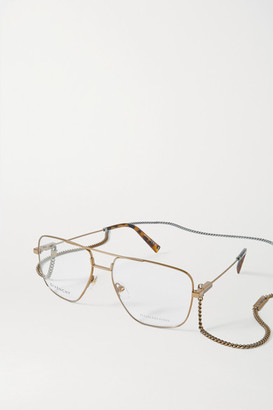 Givenchy Aviator-style Gold-tone And Tortoiseshell Acetate Optical Glasses