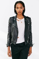 Thumbnail for your product : Urban Outfitters Capulet Laced-Sleeve Leather Moto Jacket