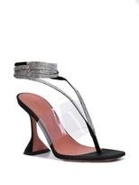 Thumbnail for your product : Amina Muaddi Zula crystal embellished strap sandals