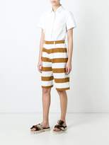 Thumbnail for your product : No.21 striped wide leg knee-length shorts