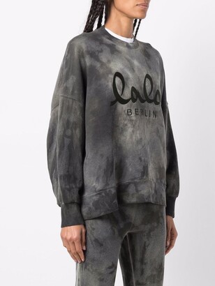 Lala Berlin Acid Wash Logo Sweatshirt