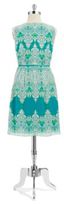 Thumbnail for your product : Adrianna Papell Plus Patterned Pleat Dress