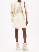 Thumbnail for your product : Isabel Marant Balskee High-top Wedge-heel Leather Trainers - Beige