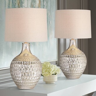 White Lamp USumkky Inches Modern Ceramic Table Lamp Set Of
