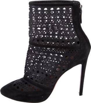 Alaia Suede Lasercut Accents Pumps