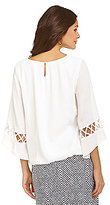 Thumbnail for your product : I.N. Studio Solid Crepe Bell-Sleeve Top