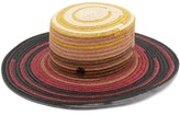 Thumbnail for your product : Maison Michel Lana Striped Hemp-straw Hat - Multi