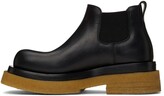 Thumbnail for your product : Bottega Veneta Black & Tan Crepe Sole Low Lug Chelsea Boots
