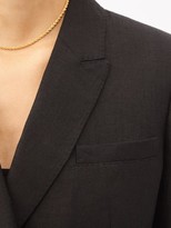 Thumbnail for your product : ANOTHER TOMORROW Double-breasted Organic Linen-blend Twill Jacket - Black