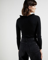 Thumbnail for your product : Ted Baker ANYIBEL Frill detail v neck jumper