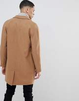 Thumbnail for your product : Bershka Wool Overcoat In Camel