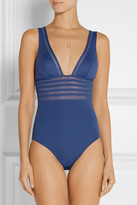 Thumbnail for your product : La Perla Kosmos mesh-paneled swimsuit