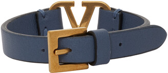 Valentino Blue Garavani Leather Bracelet