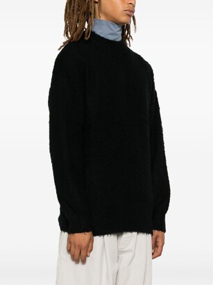 トップス AURALEE BRUSHED WOOL CASHMERE KNIT AURALEE women's / BRUSHED WOOL CASHMERE SILK KNIT P/O (BLACK