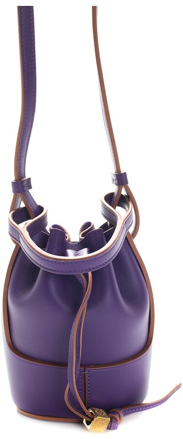Loewe Purple Leather Mini Balloon Bucket Bag, Never Carried (Authentic Pre-  Owned) - ShopStyle