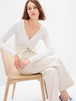 Thumbnail for your product : Gap Ruched Rib Cardigan