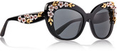 Thumbnail for your product : Dolce & Gabbana Embellished cat eye acetate sunglasses