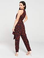 Thumbnail for your product : Wallis Animal Halter Neck Jumpsuit - Ink