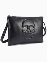 Thumbnail for your product : Choies Black Embossed Skull Clutch Bag With Shoulder Strap